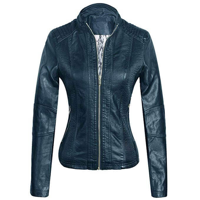 Women Leather Jackets Designs #JAW015