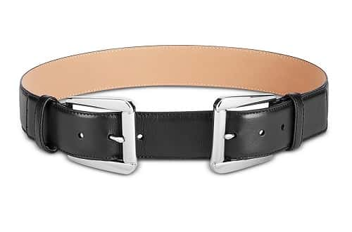 Double Buckle Leather Belt