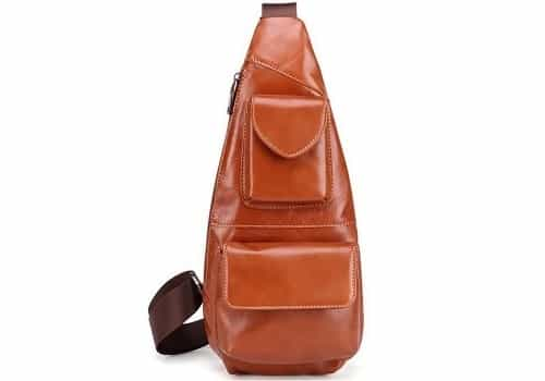 Leather Sling Backpack